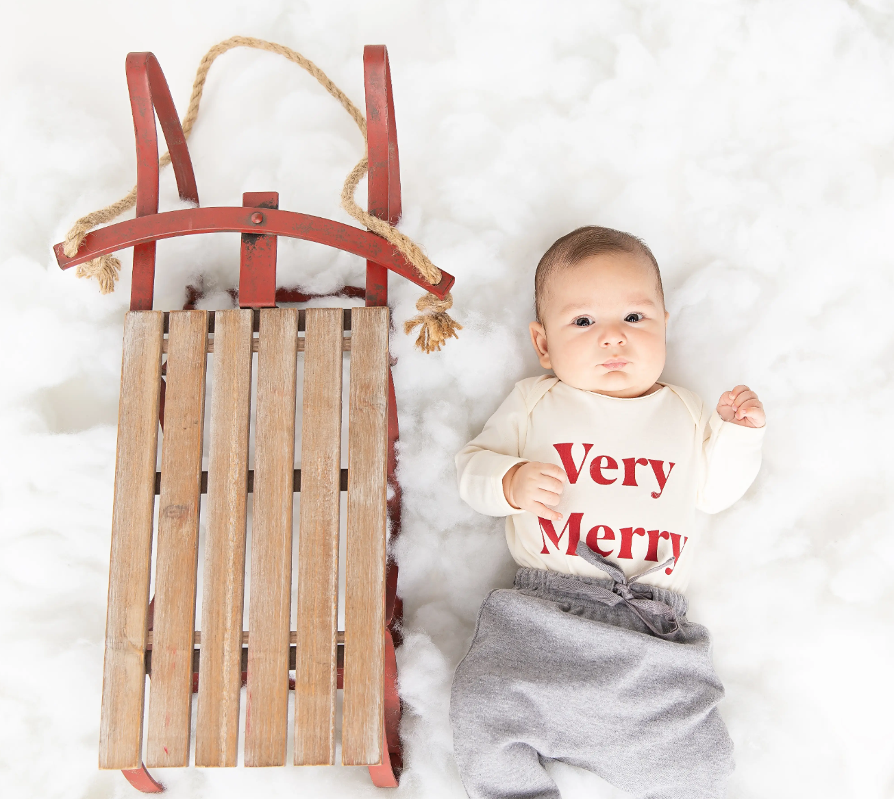 "Very Merry" Long Sleeve Onesie