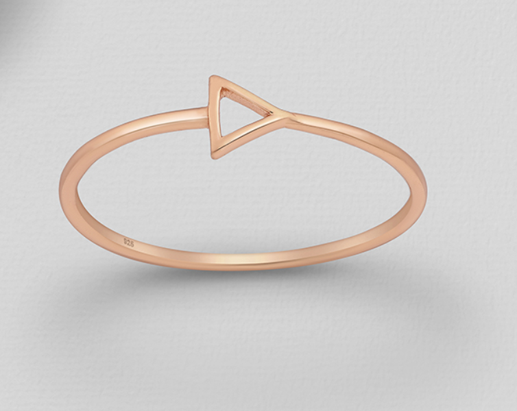 Rose Gold Sideways Triangle Ring