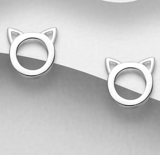 Silver Cat Studs