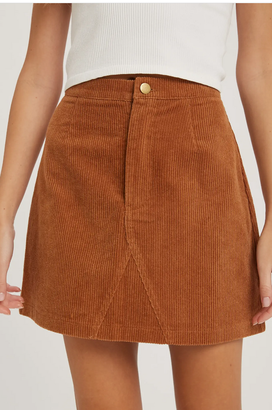 Brown Corduroy Skirt