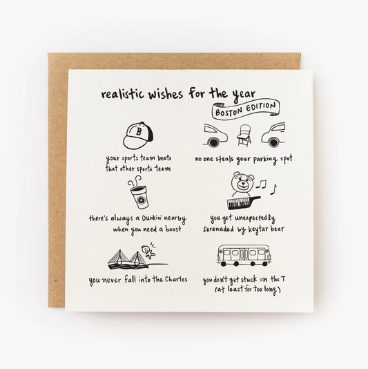 Realistic Wishes For The Year Card (Boston Edition)