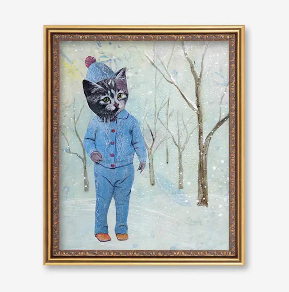 Snow Kitten 8X10 Art Print