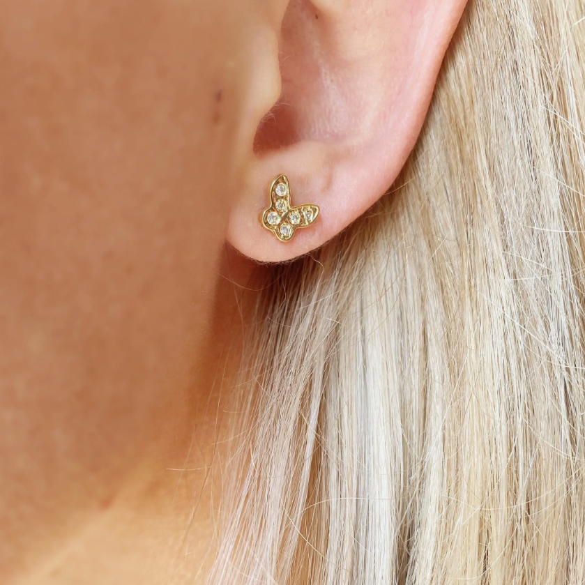 Gold Filled Butterfly Studs