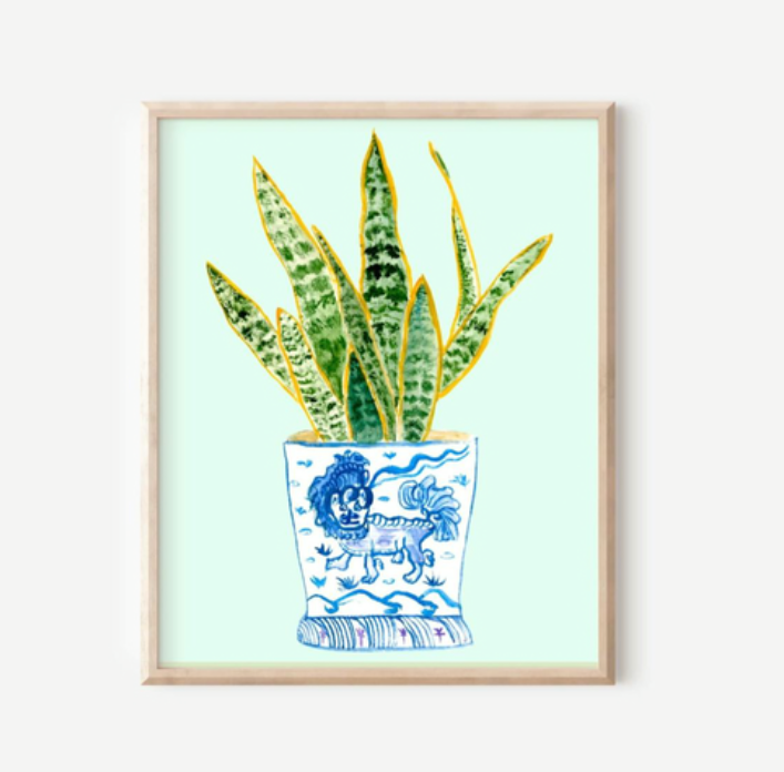 Snake Plant Lion 8"x10" Print