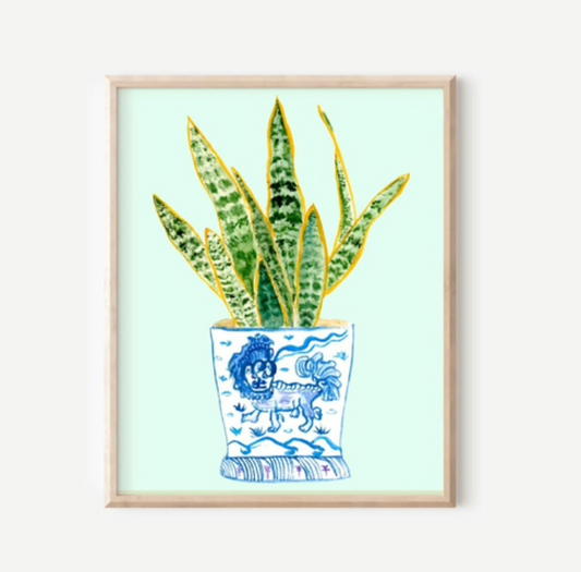 Snake Plant Lion 8"x10" Print