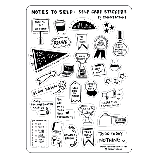 Self Care Sticker Sheet – Wyllo