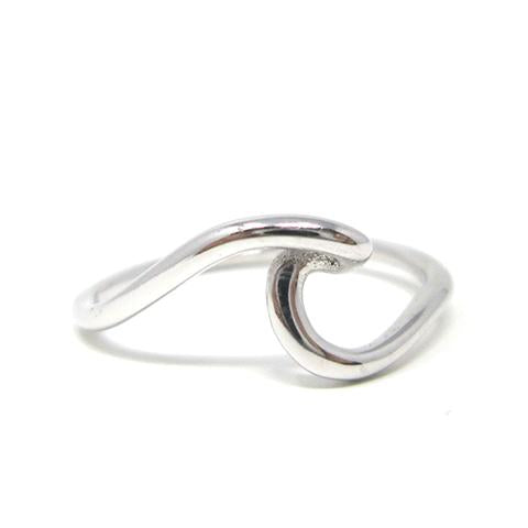 Sterling silver wave ring