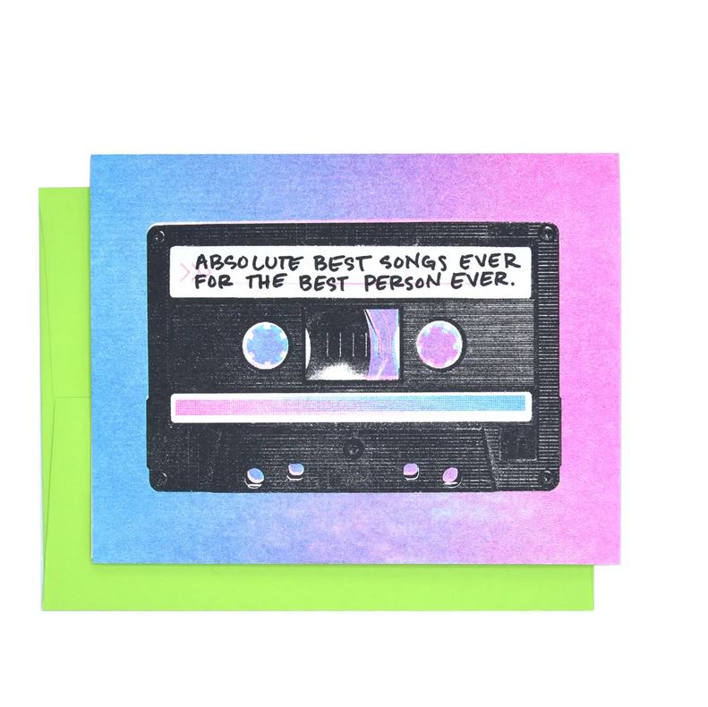 "Best Songs Ever" Cassette Tape Card