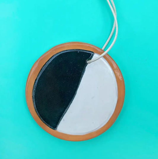 Black & White Cookie Ceramic Ornament