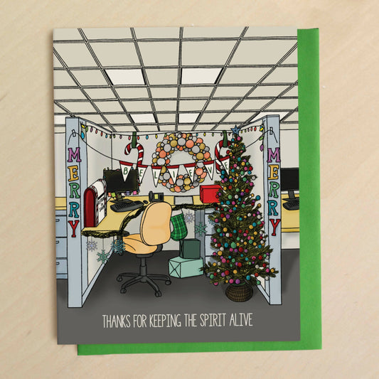Christmas Cubicle Christmas Greeting Card