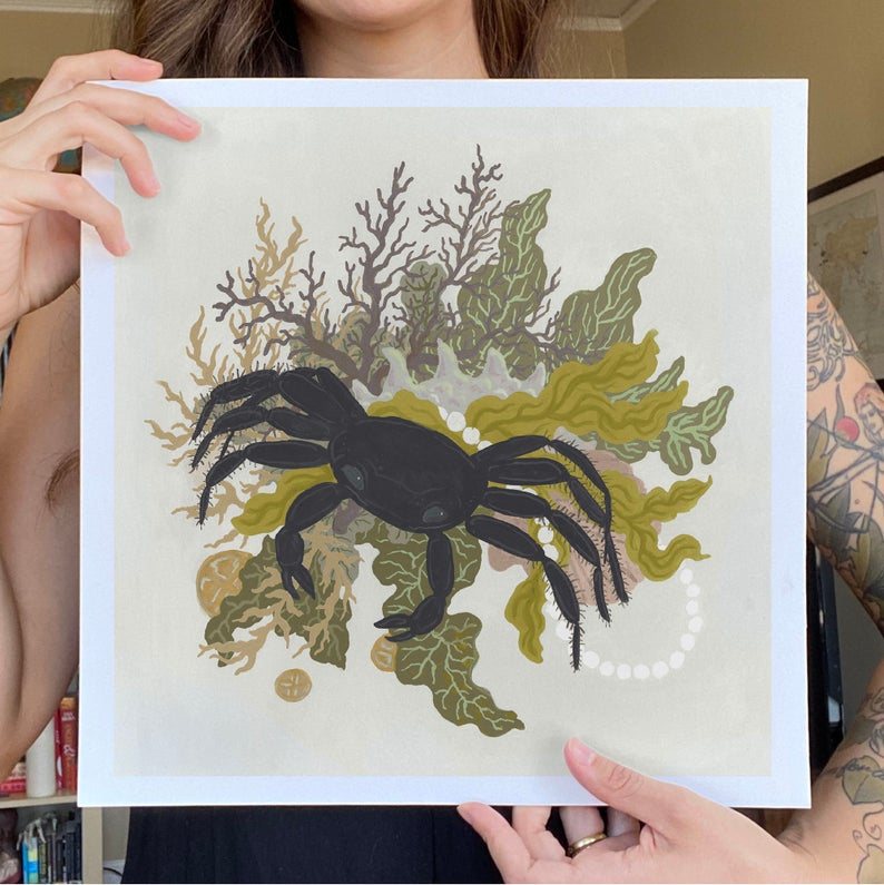 cancer zodiac art print