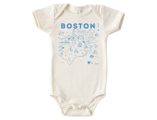 Blue Boston Onesie