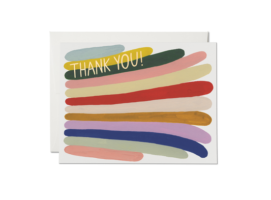 Rainbow Stripes Thank You Card