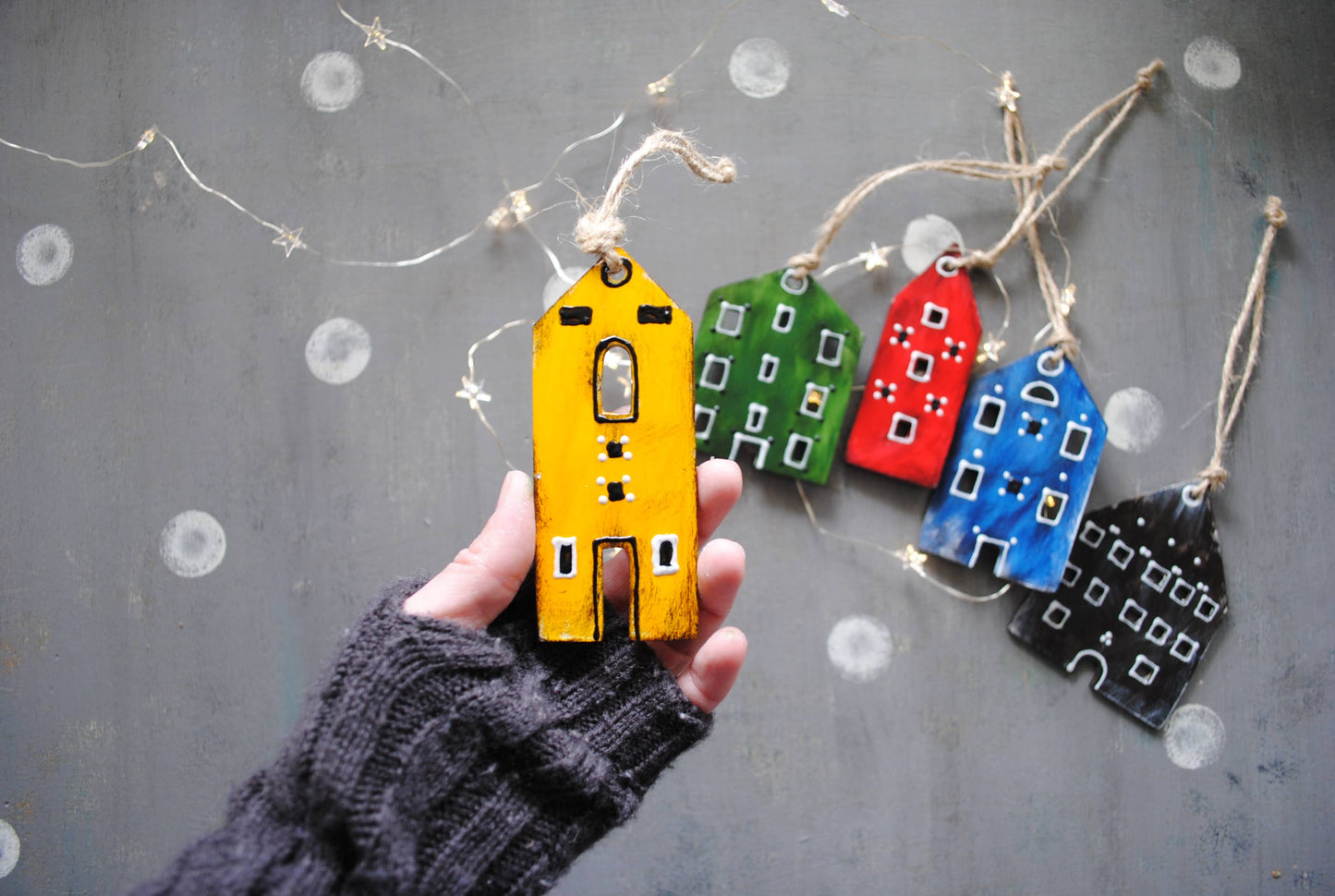 Colorful Scandinavian House Ornaments