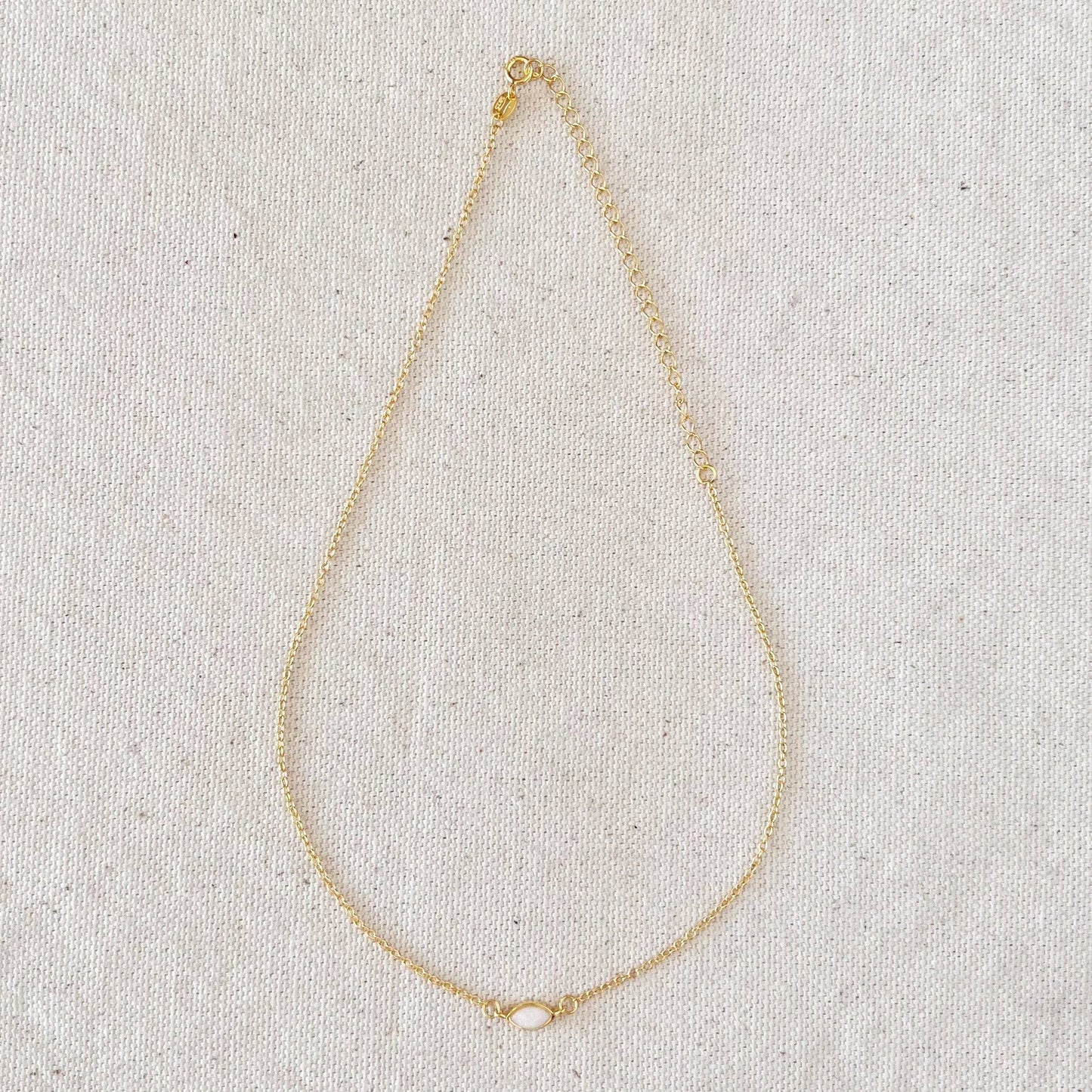 East West Pear Opal Necklace