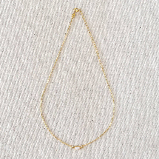 East West Pear Opal Necklace