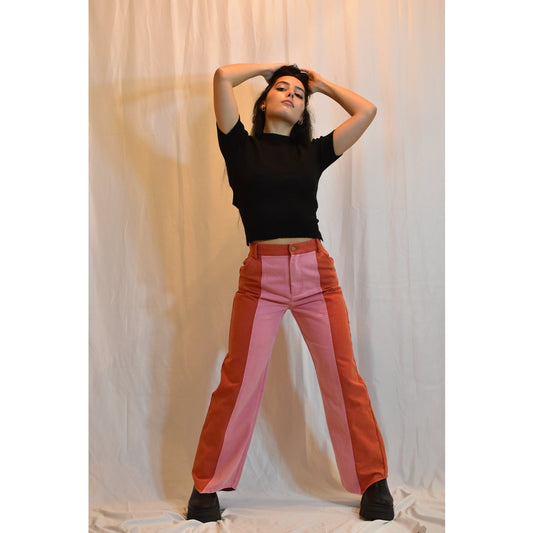 Poppy Jeans in Pink Cherry