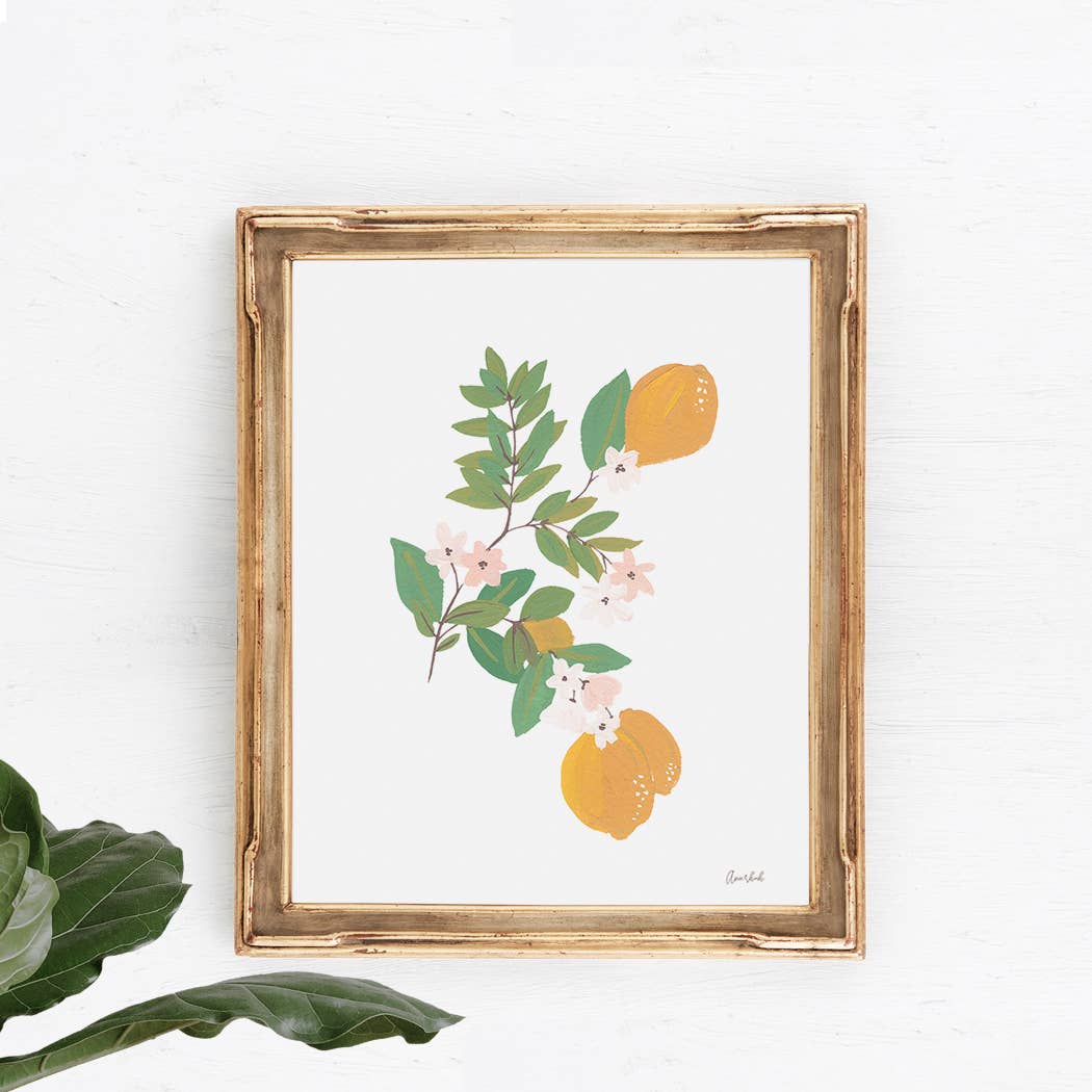 Lemons | Watercolor Citrus Art Print
