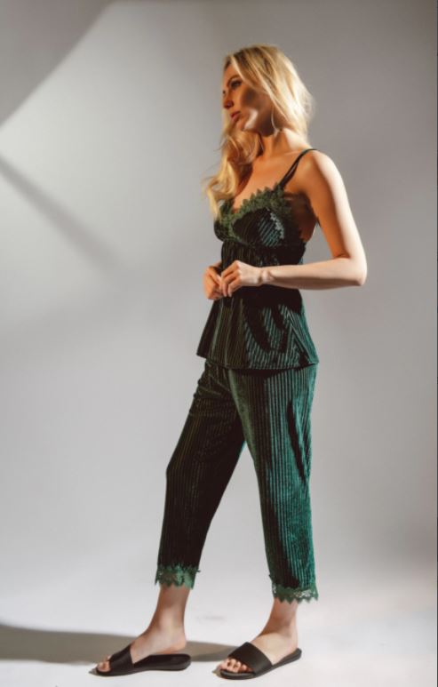 Emerald Velvet Cami