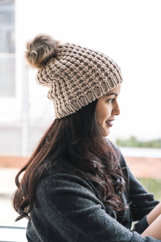 Mocha Textured Beanie