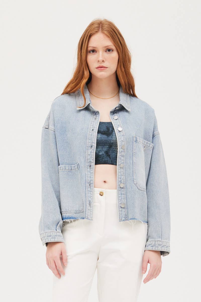 Asymmetrical Pocket Denim jacket