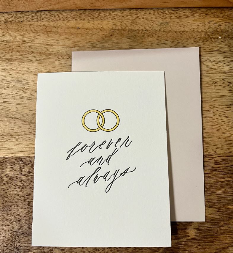 Forever & Always Letterpress Card