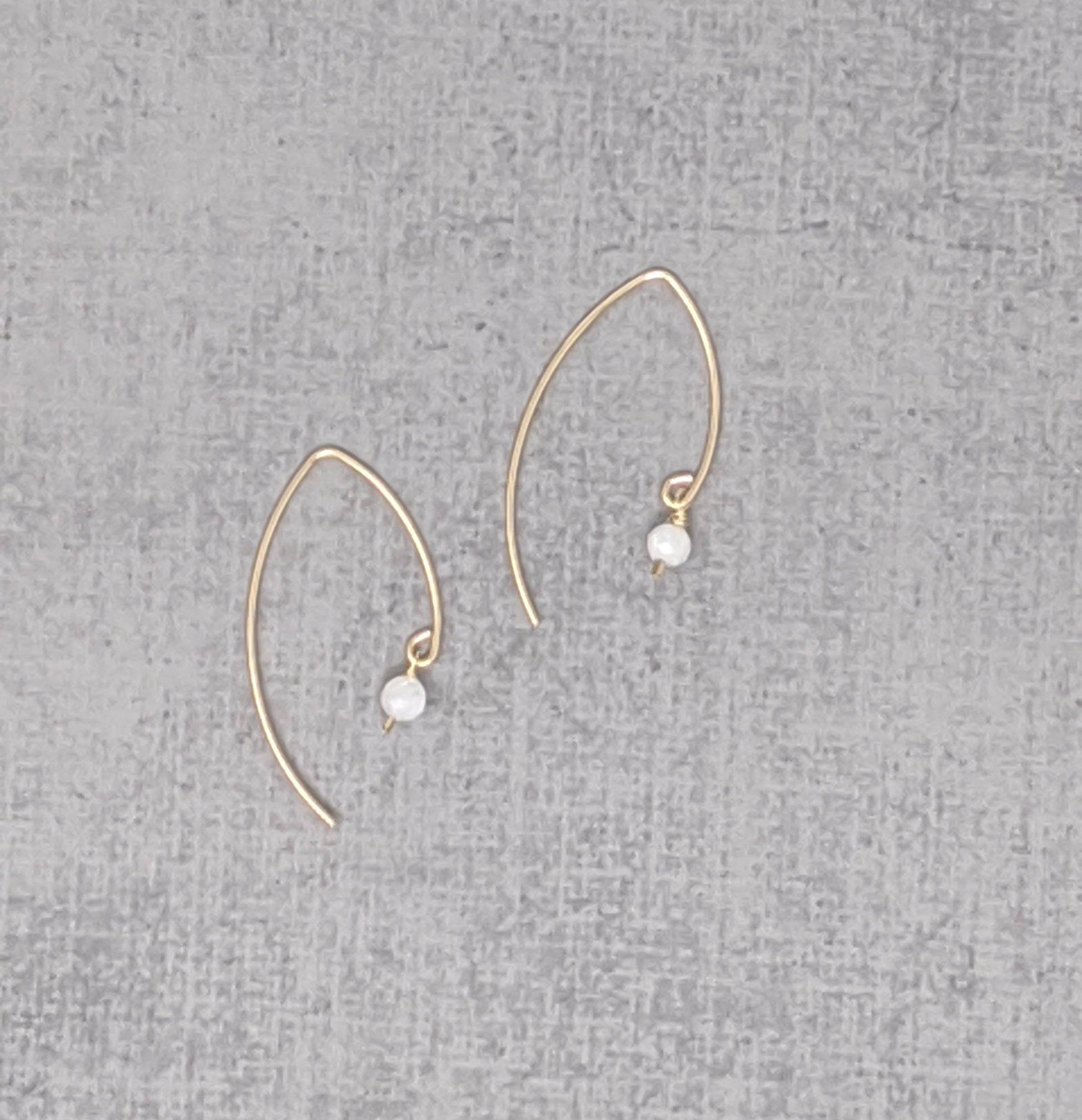 gold fill moonstone earrings