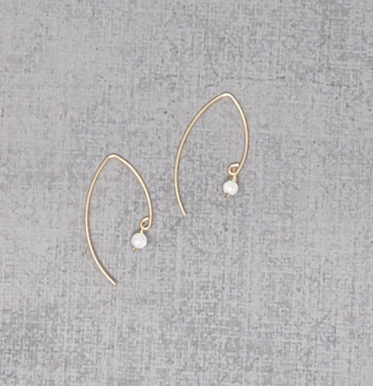 gold fill moonstone earrings