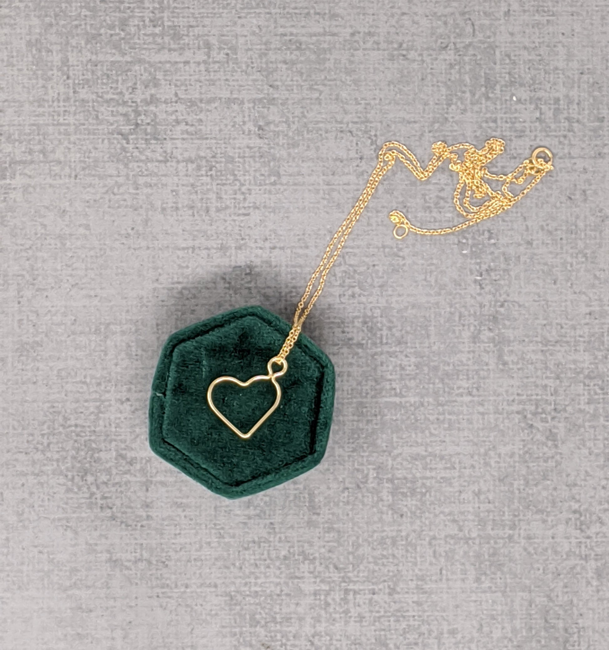 yellow gold fill heart necklace