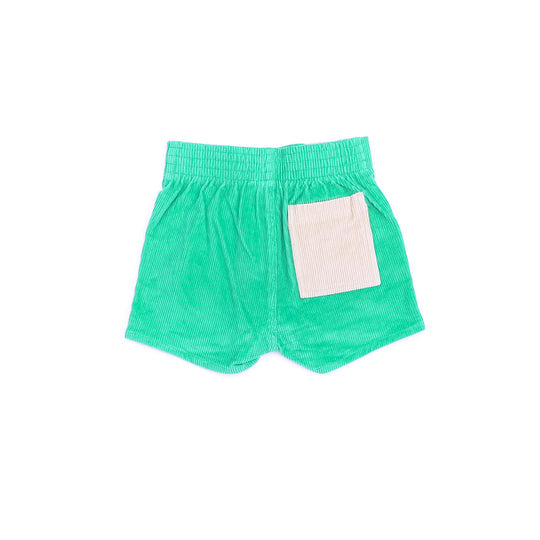 Green/Sand Two Tone Corduroy Shorts