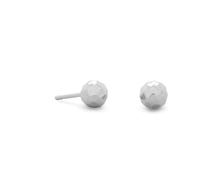 Silver Hammered Studs