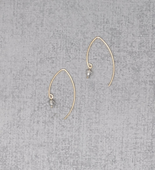 gold fill labradorite earrings