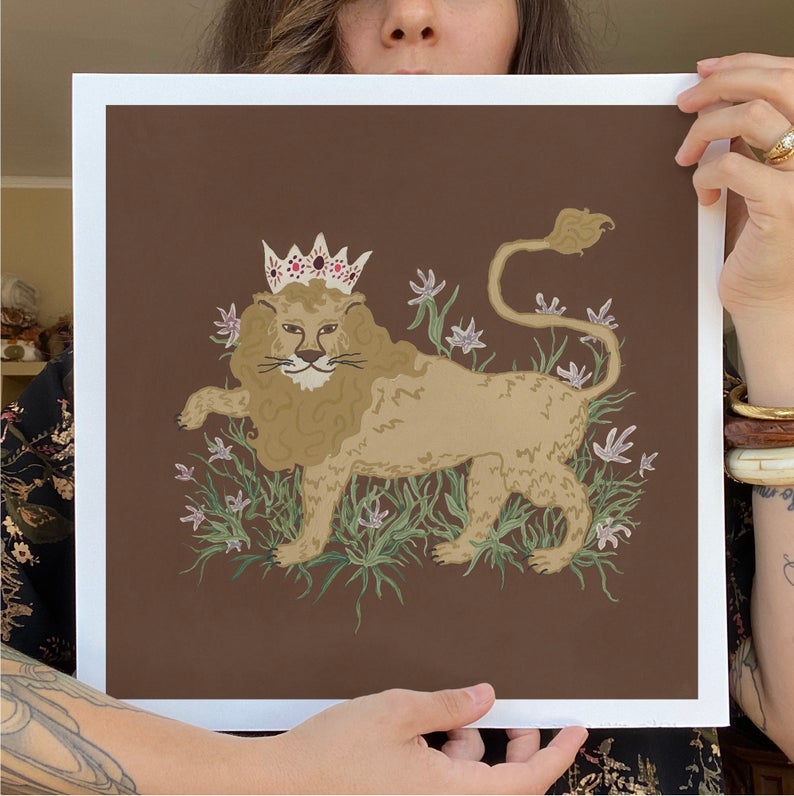 Leo zodiac art print