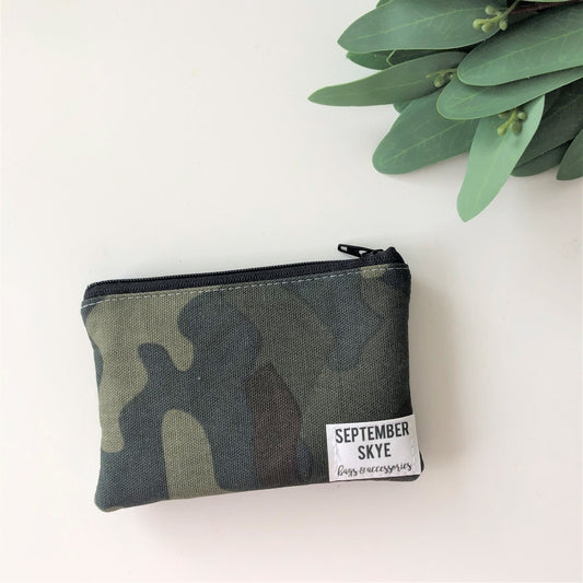 camo mini coin purse