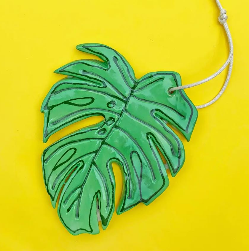 Monstera Leaf Ceramic Ornament