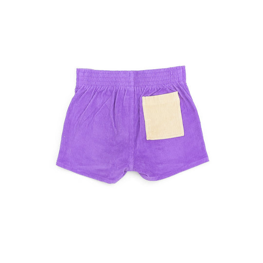 Purple/Sand Two Tone Corduroy Shorts
