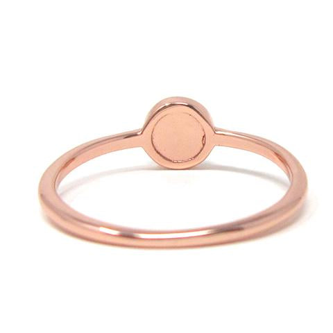 Rose gold round opal ring