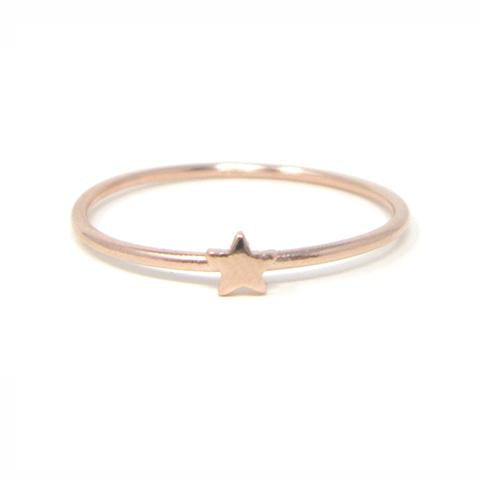 Rose gold star ring