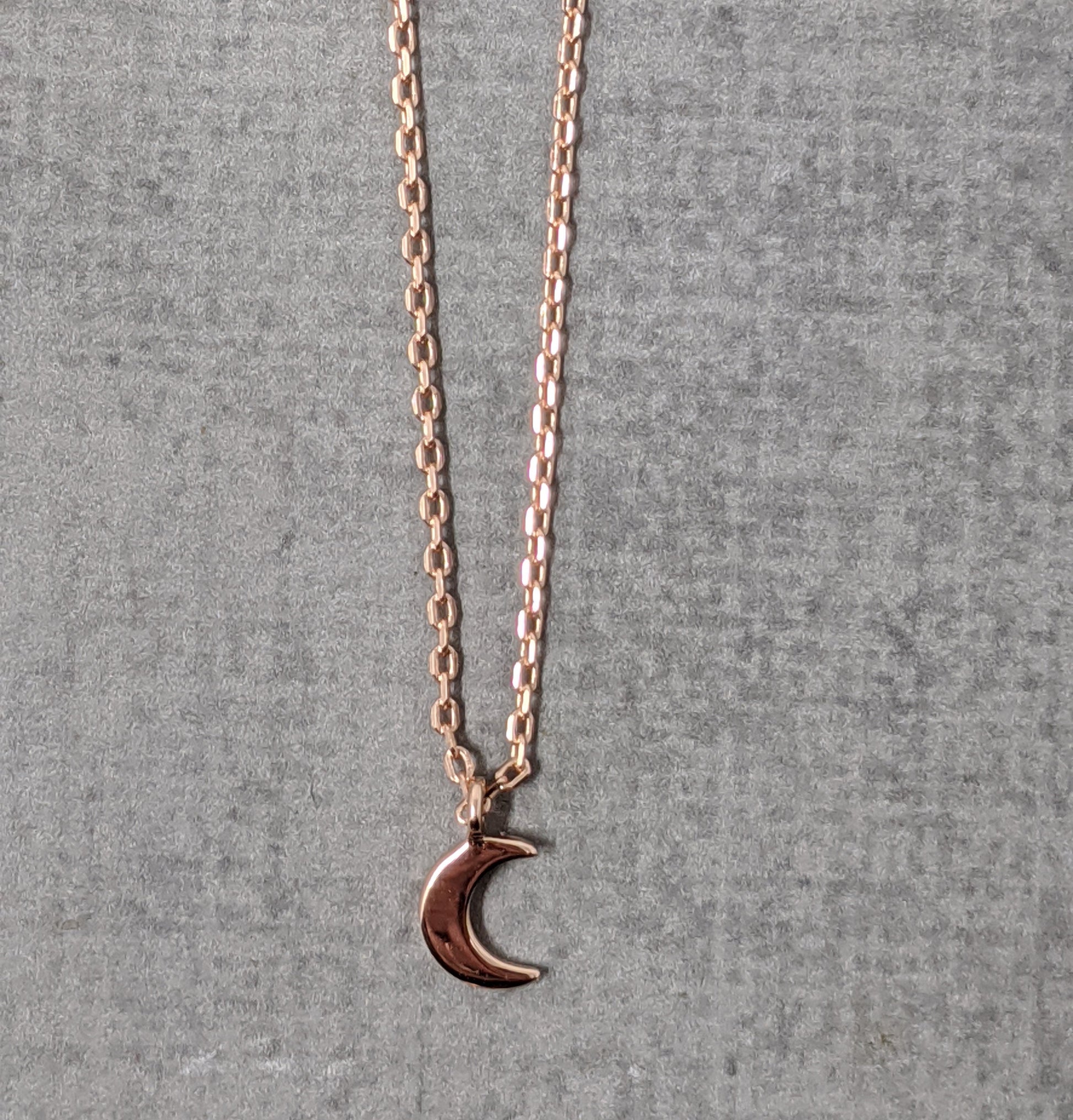 rose gold moon necklace
