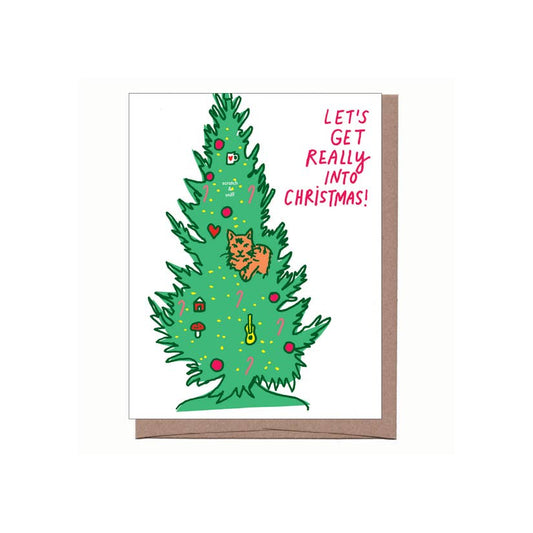 Scratch & Sniff Cat Tree Holiday Card