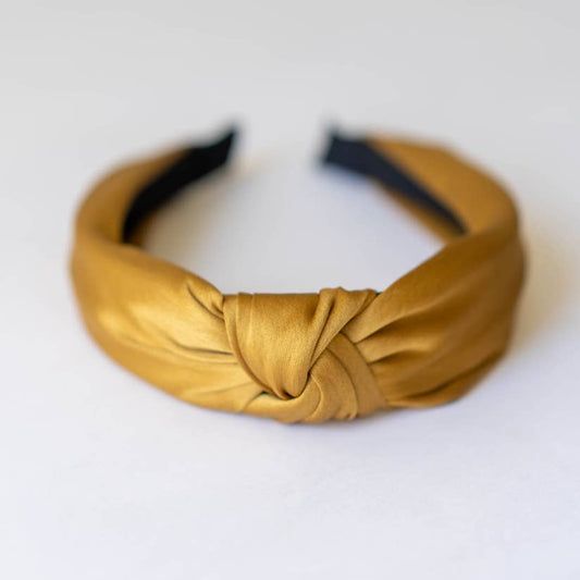 Yellow Silk Knotted Headband