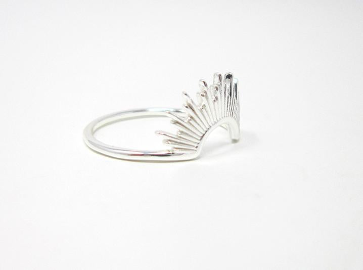 Sterling silver sunrise ring