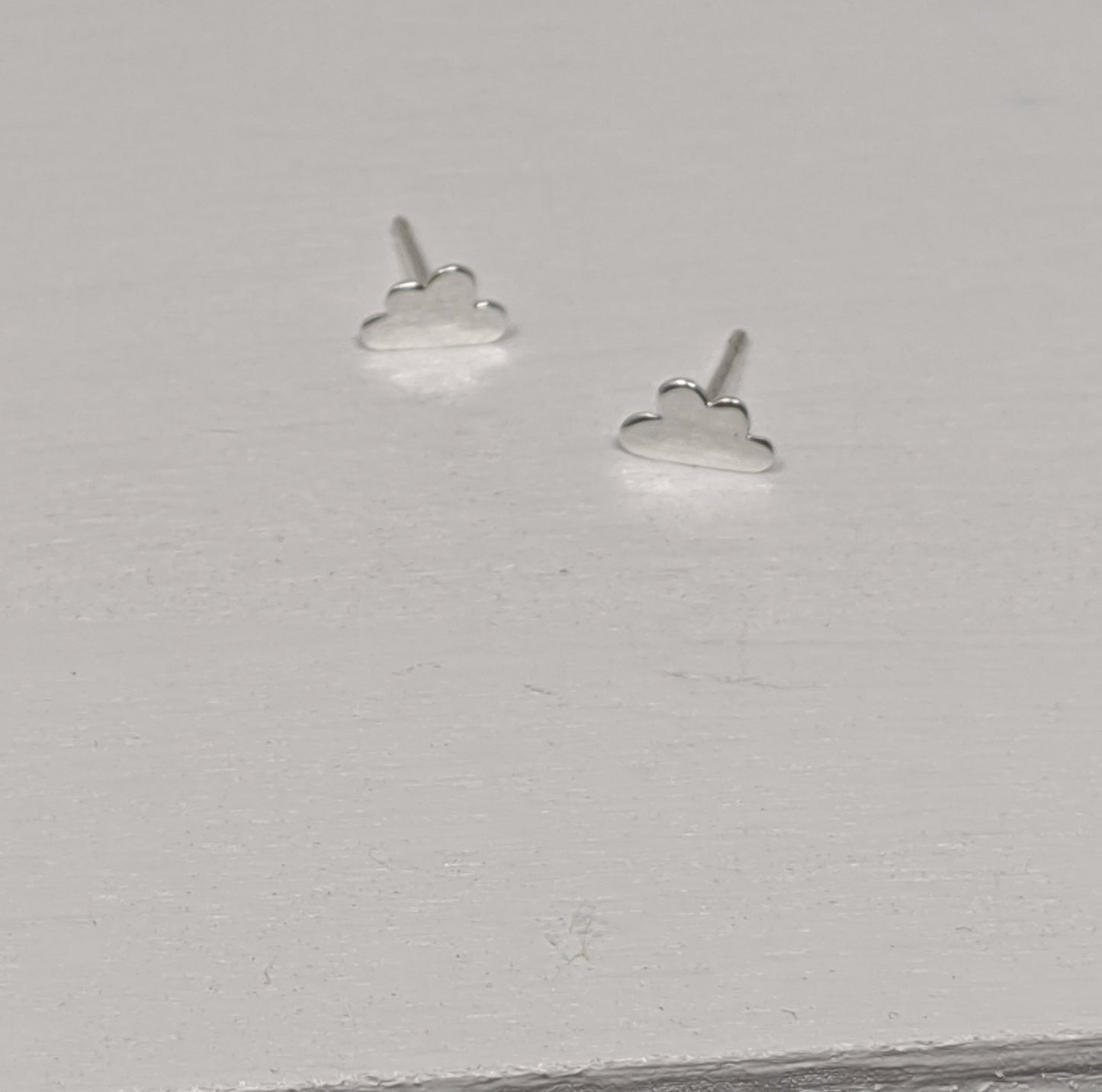 sterling silver cloud stud earrings