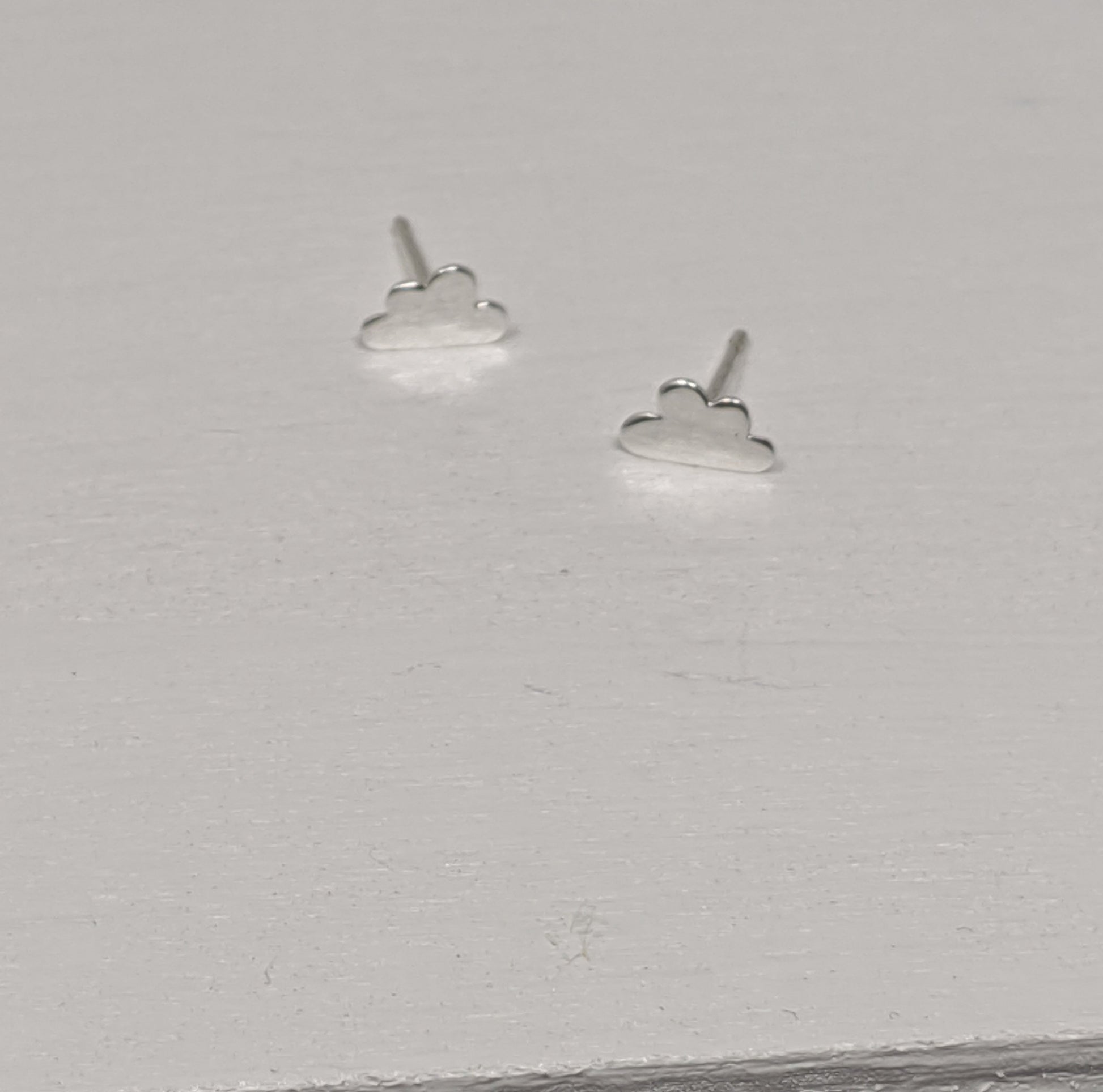 sterling silver cloud stud earrings