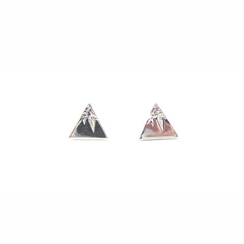 sterling silver mountain stu earrings