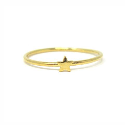 Yellow gold star ring