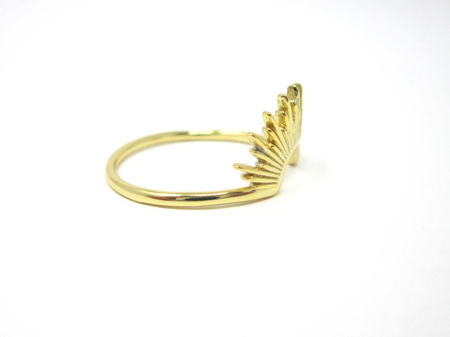 yellow gold sunrise ring