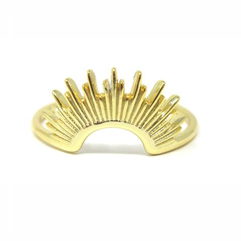 yellow gold sunrise ring