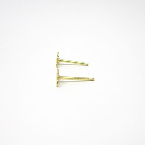 yellow gold cloud stud earrings