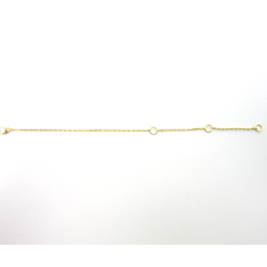 yellow gold cz bracelet
